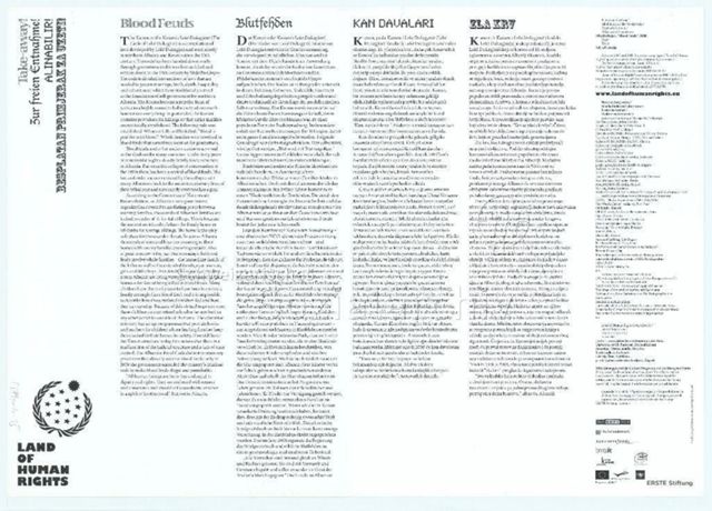 "Blutfehden" - Anmerkungen in vier Sprachen