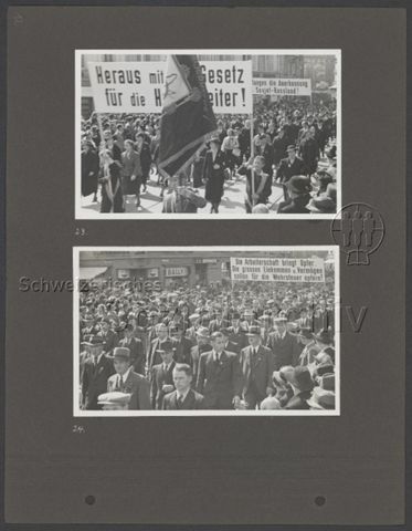 Fotoalbum "1. Mai 1939, Zürich