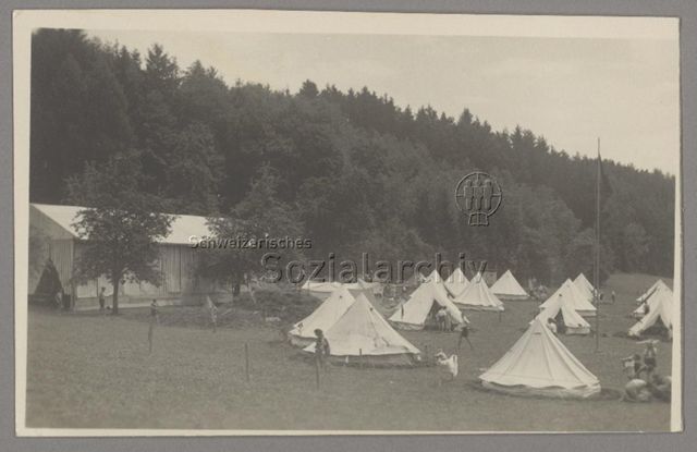Falken-Lager oberhalb von Männedorf, 1934