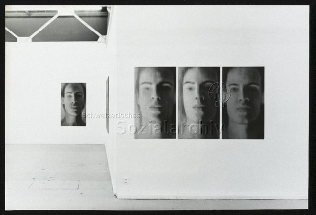 Ausstellungsansicht, Sylvia Gertsch, "Porträts" (1992)
