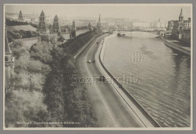 Strasse zwischen Kreml und Moskwa, Moskau, um 1950