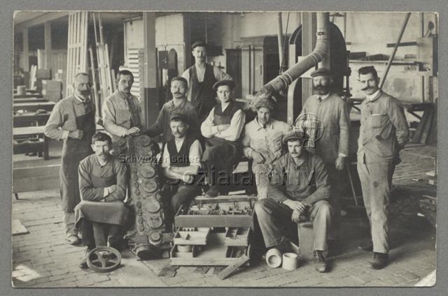 Modellschreiner in einer Grossgiesserei, um 1910