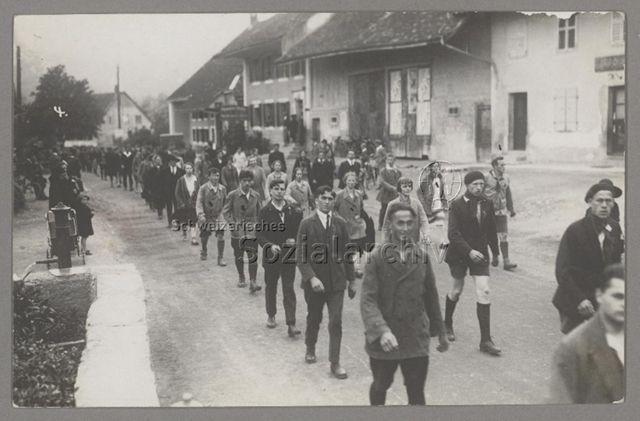 Sozialistische Jugend, Demonstrationszug, Oensingen, um 1930
