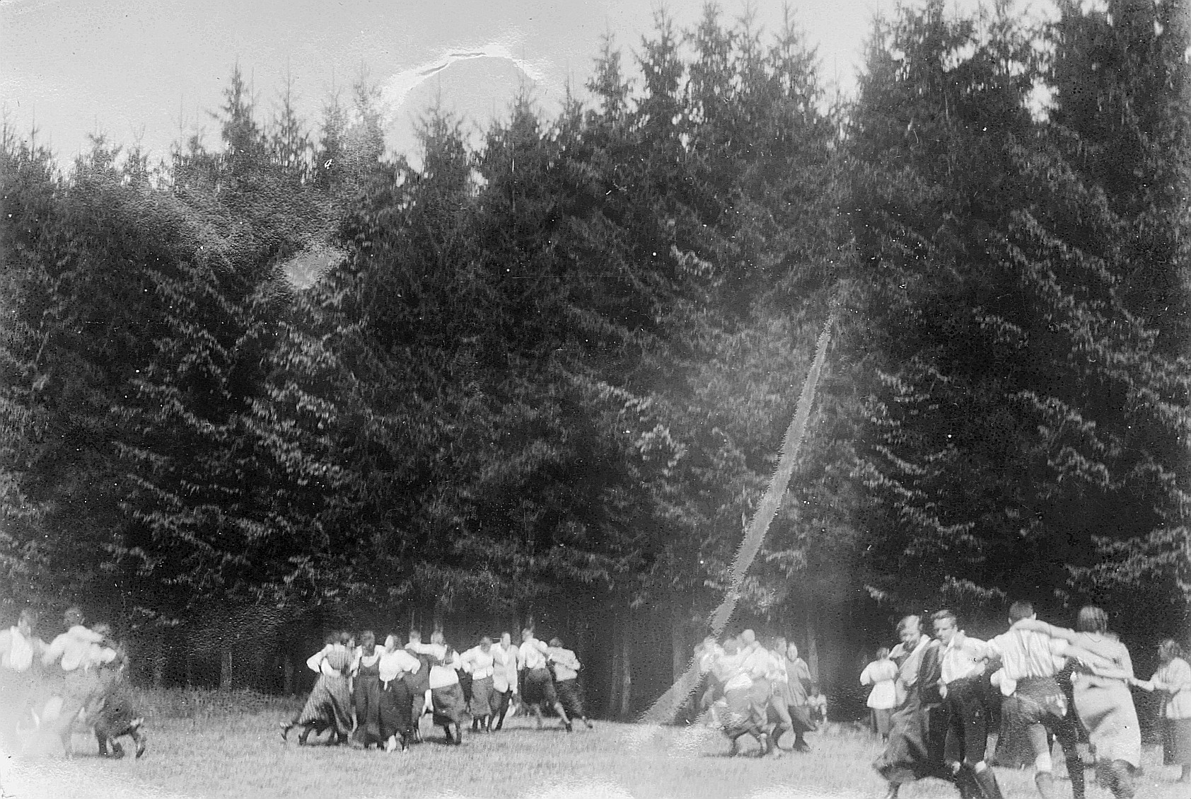 Tanzende Wandervögel auf der Wiese (1920)