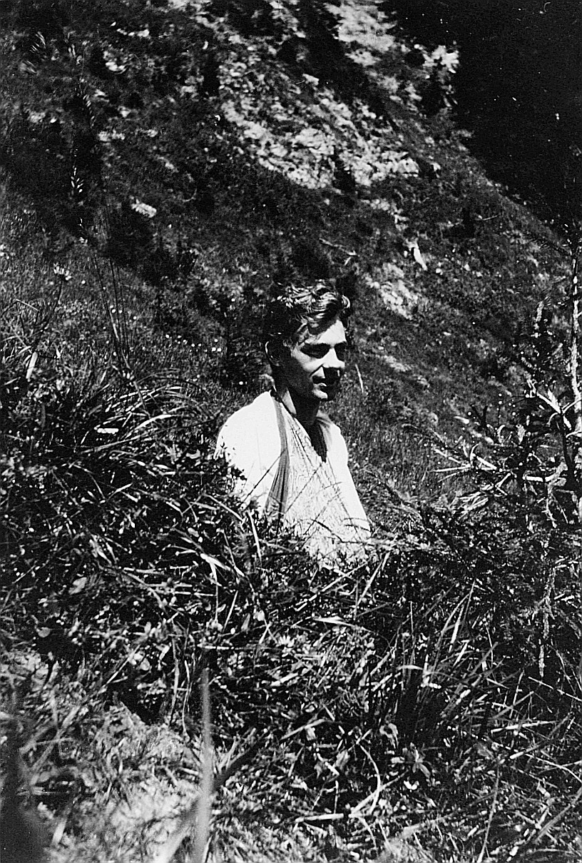 Wandervogel-Führerlager Egschi im Safiental: "Rudi nach dem Sturz" (mit hängendem Arm) (1921)