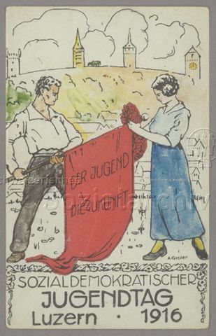 Der Jugend die Zukunft, Sozialdemokratischer Jugendtag, Luzern 1916