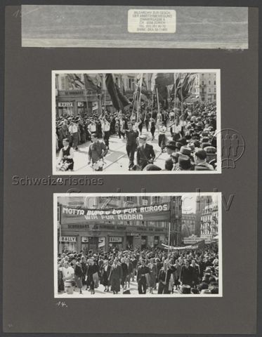 Fotoalbum "1. Mai 1937, Zürich