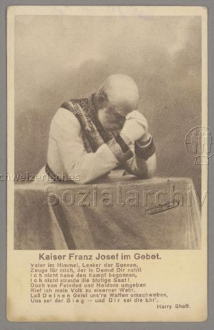 Kaiser Franz Josef im Gebet