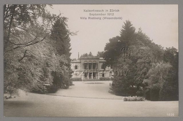 Kaiserbesuch in Zürich, September 1912, Villa Rietberg (Wesendonk)