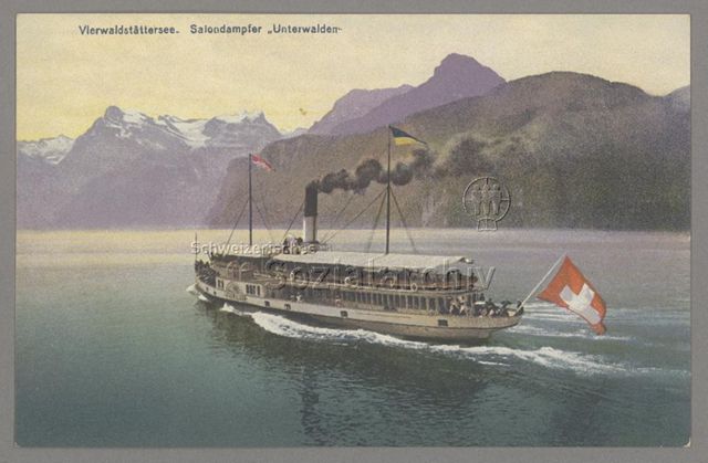 Vierwaldstättersee. Salondampfer 'Unterwalden'