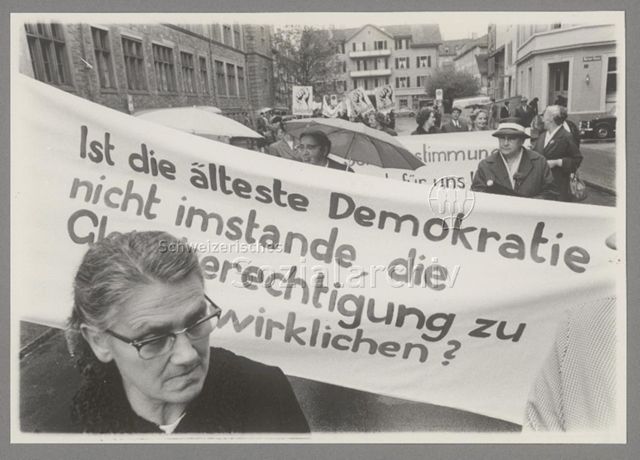 1. Mai Demonstration 1967 in Zürich, Kreis 4, Kernschulhaus