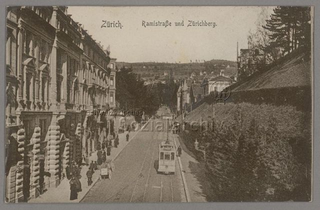 Zürich. Rämistrasse und Zürichberg