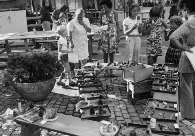 "Culmannstrasse", Zürich - Kinder und Erwachsene, Basteln, Speiseeis; 1975