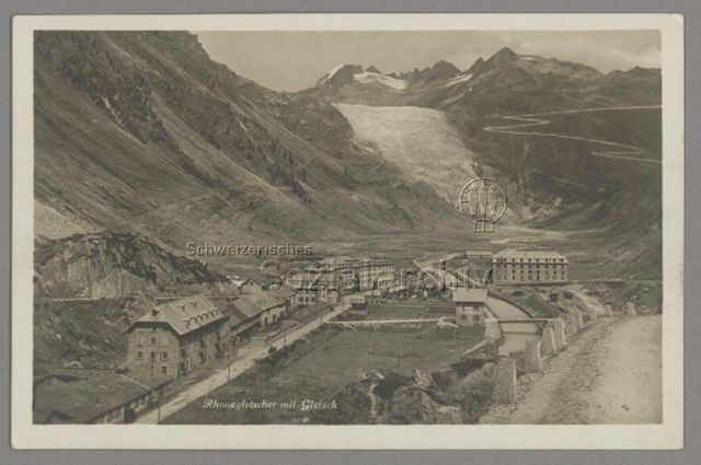 Rhonegletscher mit Gletsch