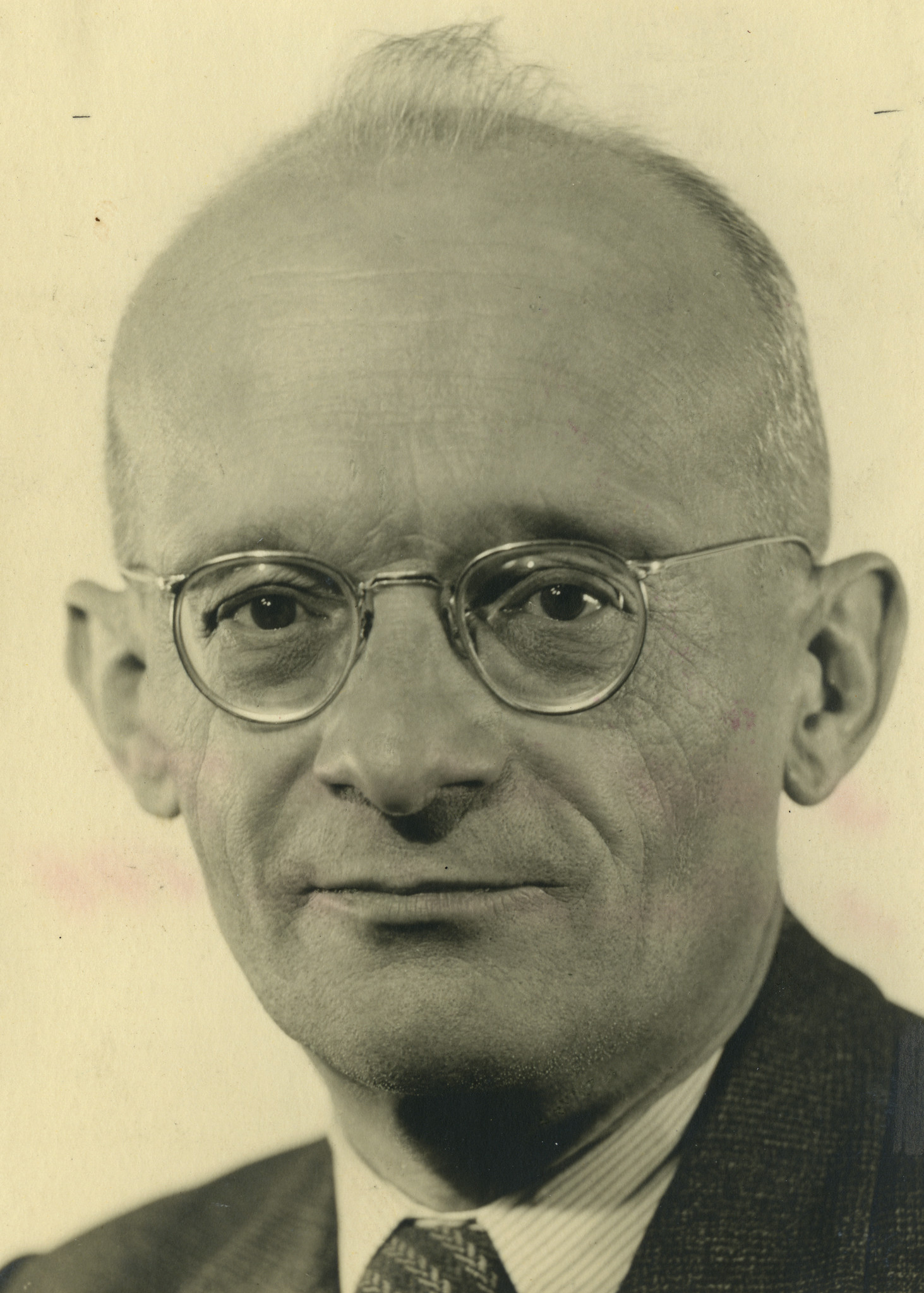 "Dr. Adolf Lüchinger und 1. Präsident des SAH"; Porträt von Adolf Lüchinger