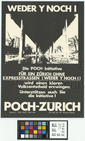 Weder Y noch I, die Poch-Initiative für ein Zürich ohne Expresstrassen (Weder Y noch I) wird einen klaren Volksentscheid erzwingen, Poch-Zürich