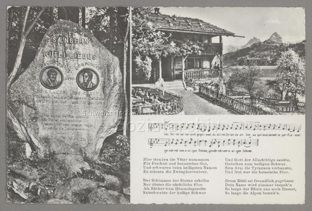 "Denkmal den Sängern des Rütli-Liedes" (Poststempel: 06.07.1959)