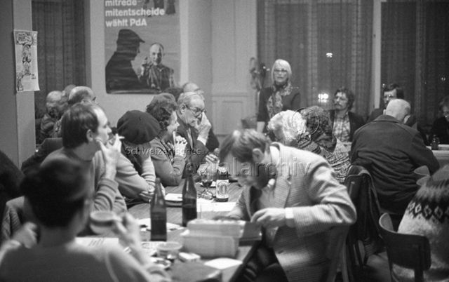 60 Jahre KPS / PdA, Restaurant Sihlhof, Zürich, März 1981