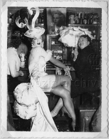 Bertie Wolf als Transvestit - ca. 1955