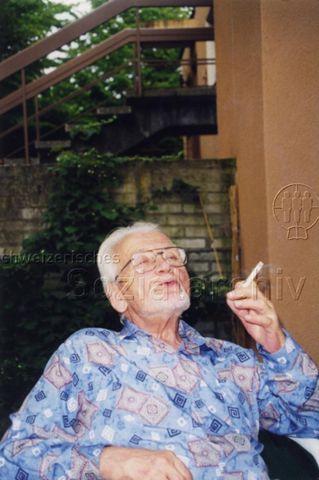 Alois "Wisel" Lötscher bei Ernst Santer und Heinz Thoma - Höngg, 06.1999