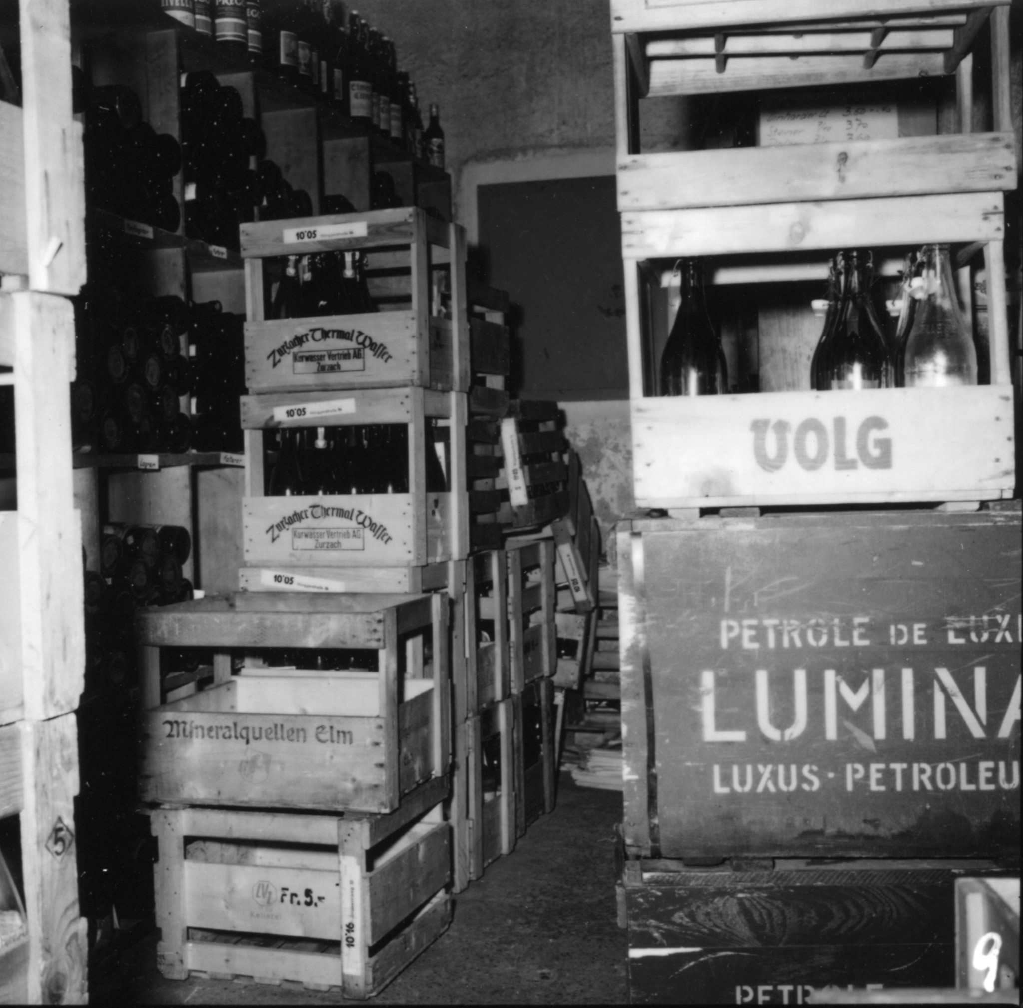 Laden des Lebensmittelvereins Zürich an der Hönggerstrasse: Lagerraum