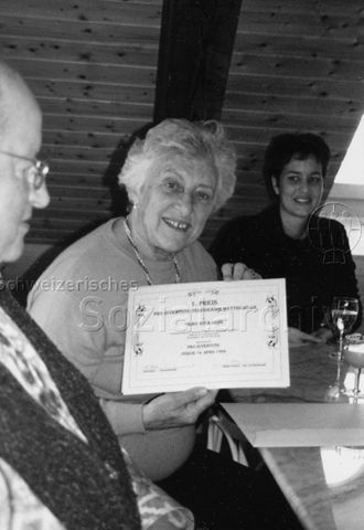 "Telegramm-Wettbewerb Gewinnerin Rita Heid"; 14.04.1999
