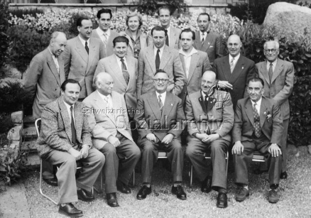 Im Ferienheim Rotschuo ob Gersau: Treffen mit dem Hauptvorstand der Stuttgarter Schreiner (1. Juni 1955)