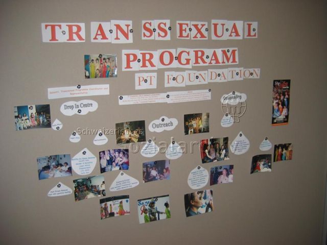 23. ILGA (International Lesbian, Gay, Bisexual, Trans and Intersex Association) World Conference – Geneva (27.03.–03.04.2006, Genf) – "Transsexual Program PT Foundation", Bilderwand mit Stichworten