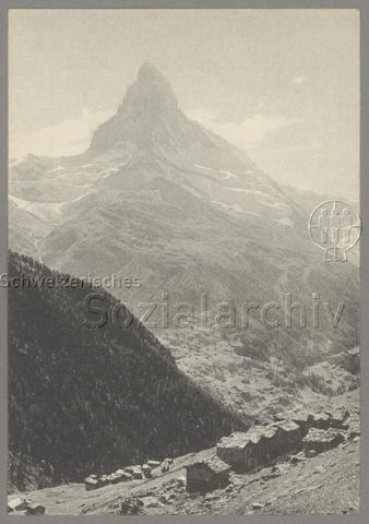 Findeln (2075 m) und das Matterhorn [...]