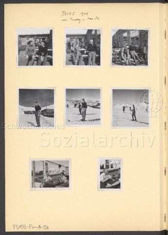 Fotoalbum Nico Kaufmann, 1928–1950 – "Davos 1948 mit Freddy u. Max Sch."