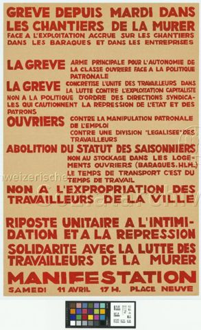 Grève depuis mardi dans les chantiers de la Murer