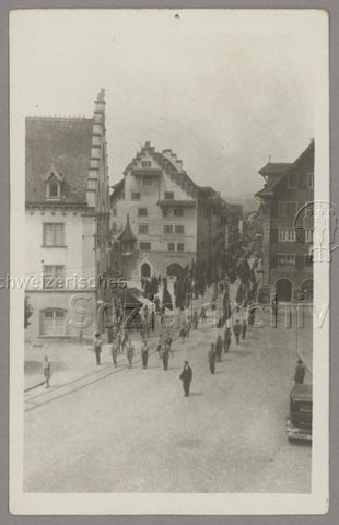 Sozialistischer Jugendtag, Demonstrationszug, Fahnenträgerinnen, Fahnenträger, Zug, Pfingsten 1930