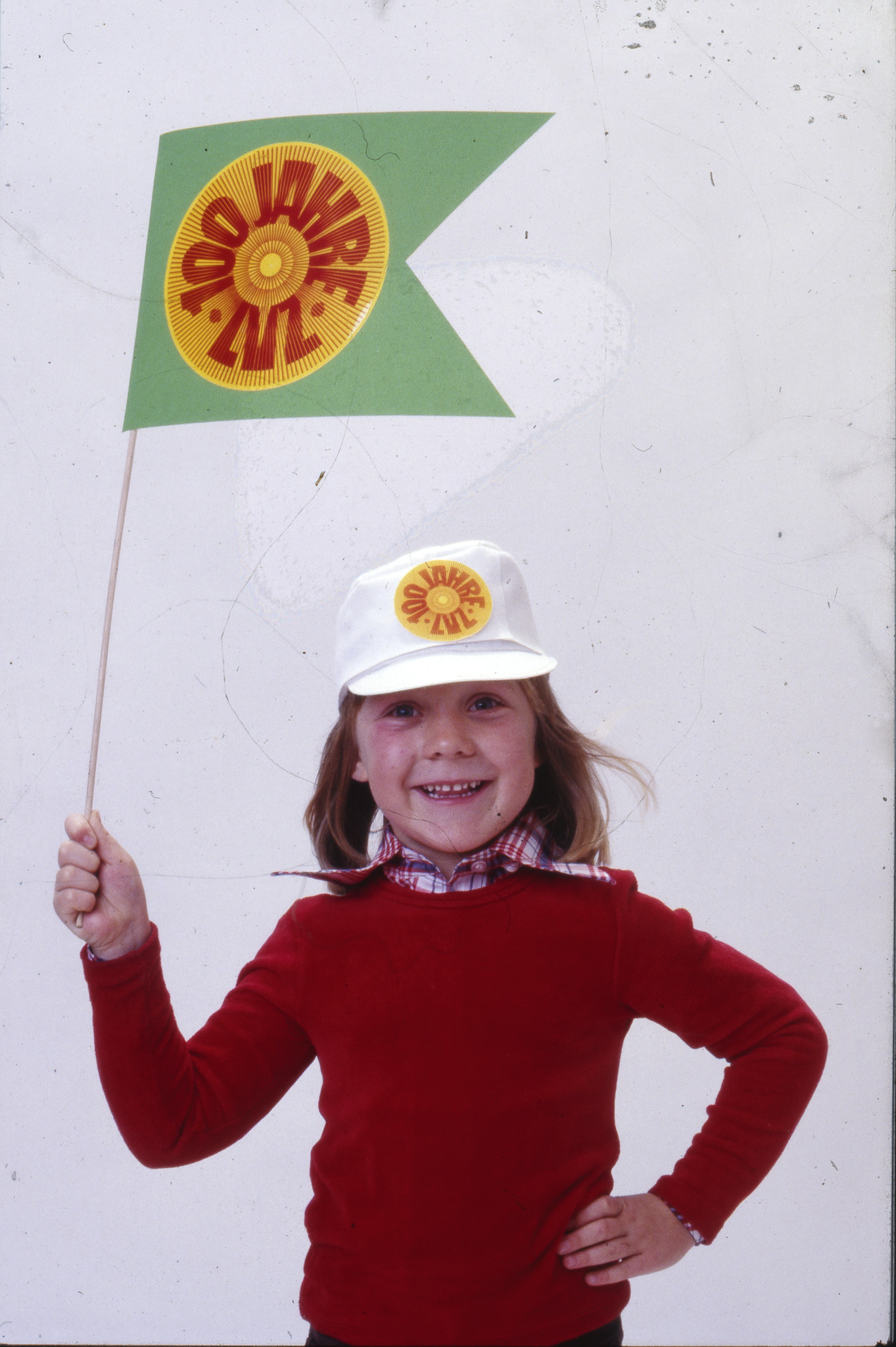 100 Jahre Lebensmittelverein Zürich LVZ 1878-1978: Kind mit Fähnchen