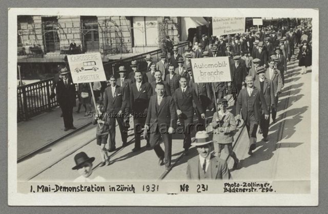 1. Mai-Demonstration in Zürich, 1931