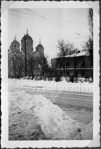 Album Alfred Brauchli, Teil 3/3, Ärzte- und Pflegermission des Schweizerischen Roten Kreuzes an der Ostfront, Winter 1942/1943: "Wladimirkathedrale in Kiew"