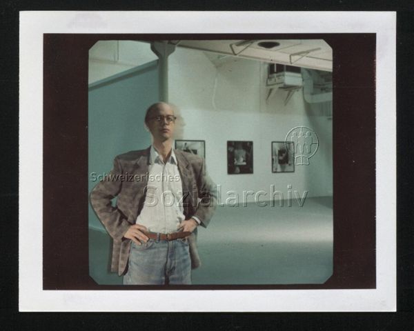 Porträt Harm Lux, Shedhalle, Polaroid