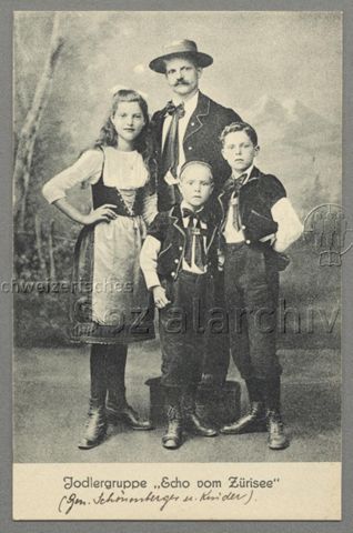 Jodlergruppe 'Echo vom Zürisee'", [...] Schönenberger u. Kinder