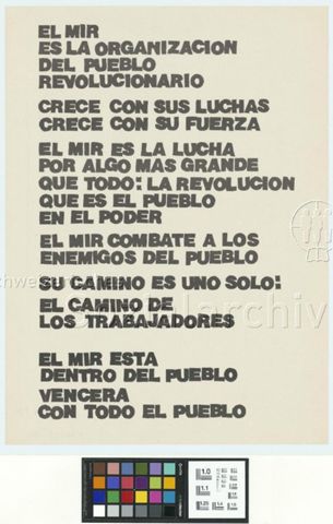 El MIR es la organizacion del pueblo revolucionario [...]