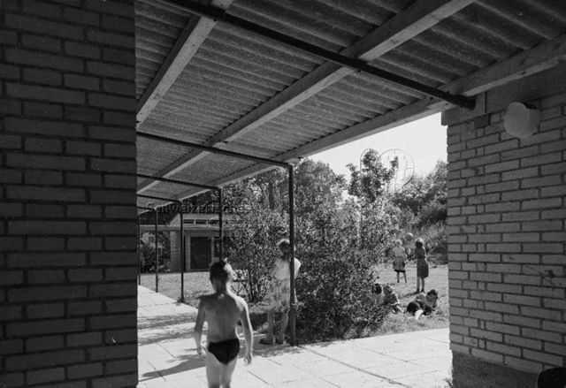"Robinsonspielplatz Wipkingen", Zürich - spielende Kinder; um 1965