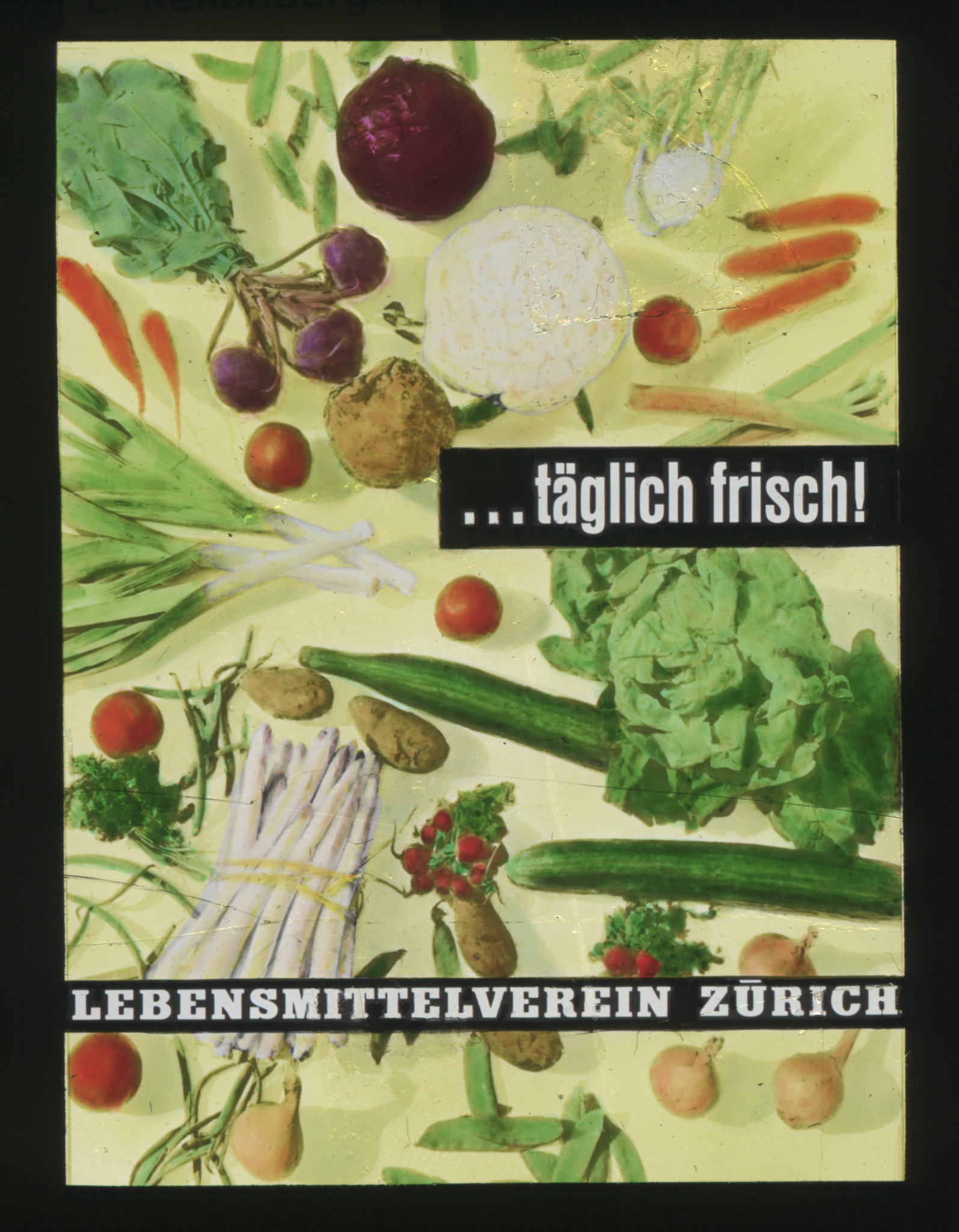 Gemüse: "... täglich frisch! Lebensmittelverein Zürich"