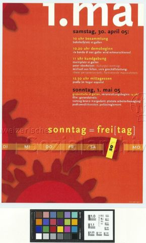1. mai [...] sonntag  = frei[tag]
