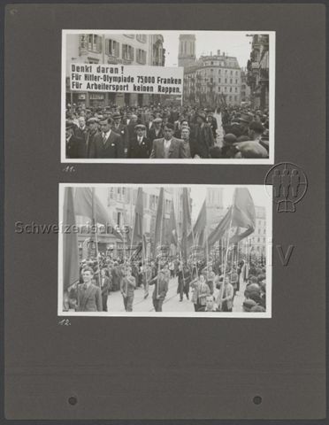 Fotoalbum "1. Mai 1936, Zürich