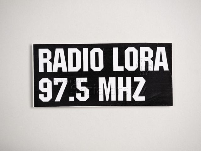 Kleber "Radio LoRa 97,5 MHz", Zürich, um 2000