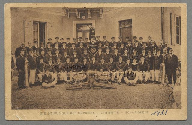 Sté de Musique des Ouvriers, Liberté, Schiltigheim, 1931