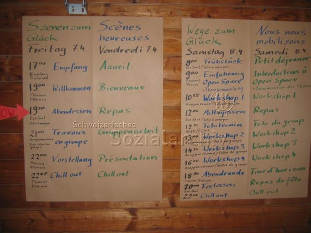 Open Space: "Schwule Gesundheit" (vermutlich April 2006, Vaumarcus) – zweisprachige Programmübersicht