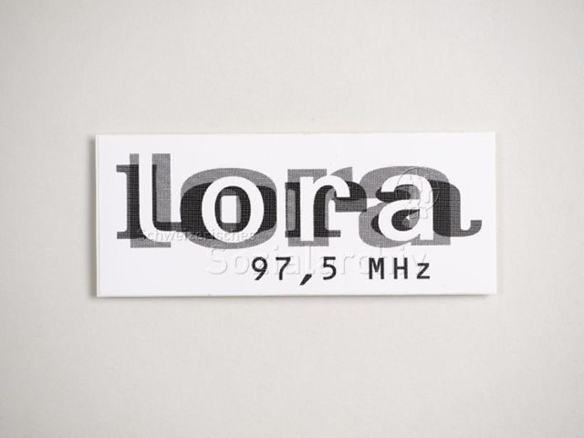 Kleber "[Radio] LoRa 97,5 MHz", Zürich, um 2000