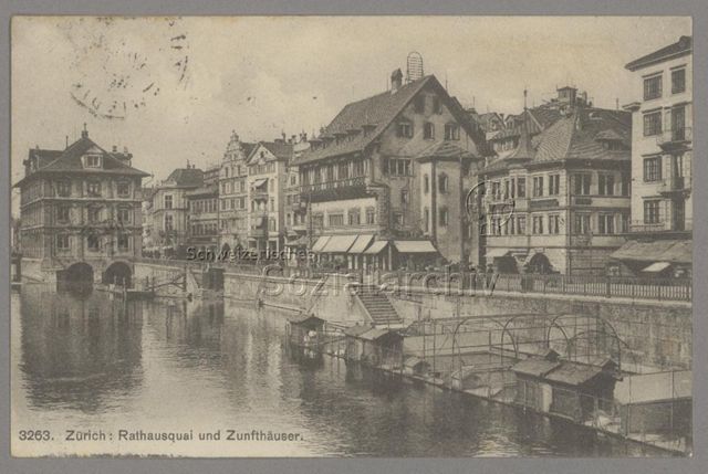 Zürich: Rathausquai und Zunfthäuser