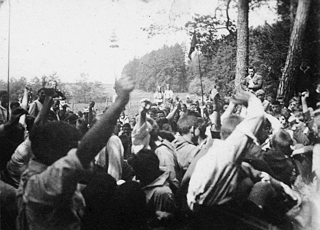 Wandervogel-Landsgemeinde in Hüttwilen - Abstimmende Wandervögel (1921)