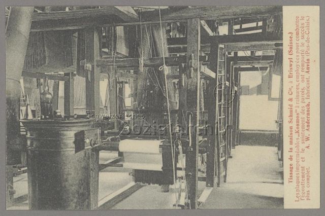 Tissage de la maison Schmid & Cie, à Eriswyl (Suisse)