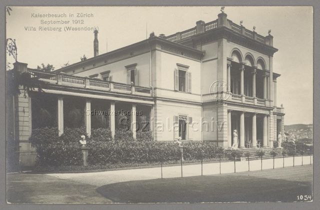 Kaiserbesuch in Zürich, September 1912, Villa Rietberg (Wesendonk)